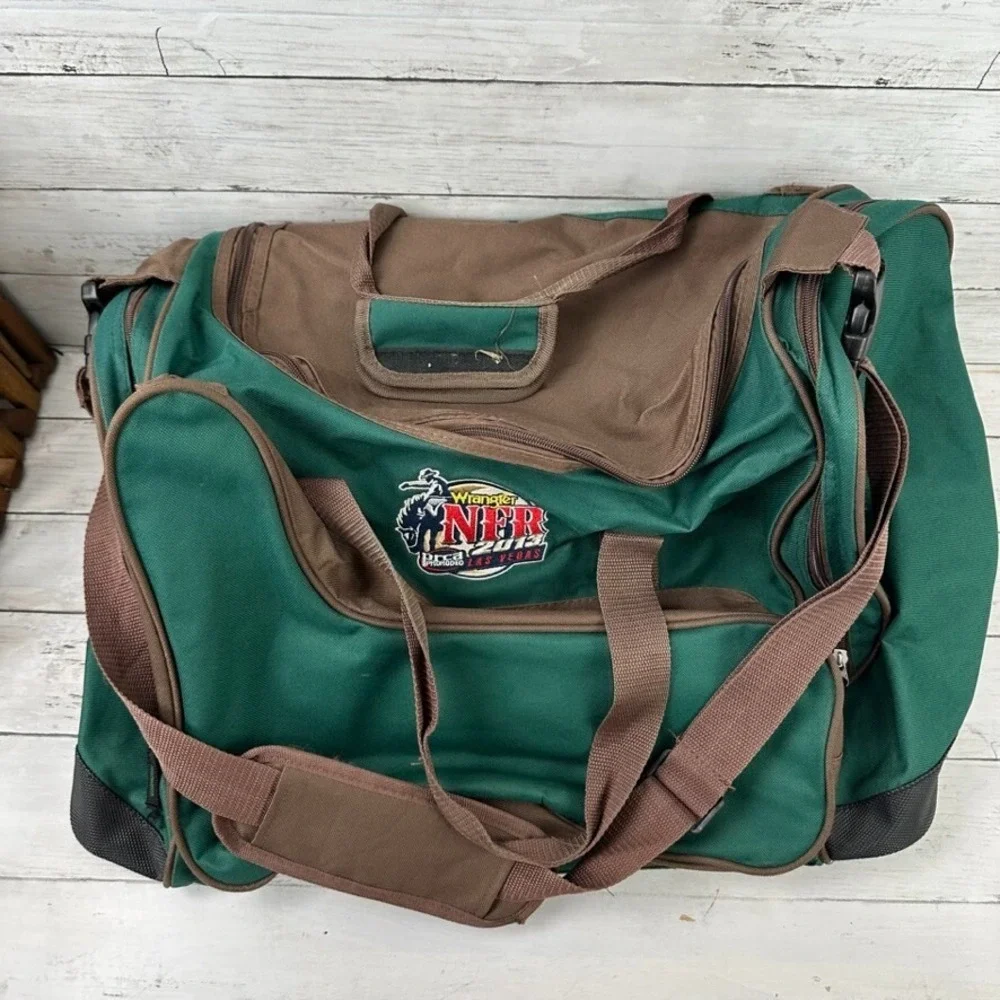 Justin Boots NFR National Finals Rodeo Wrangler Las Vegas 2013 Duffel Boot Bag‎